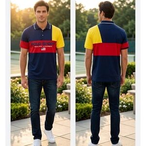 Ralph Lauren Polo Sport Colorblock Shirt Size Large